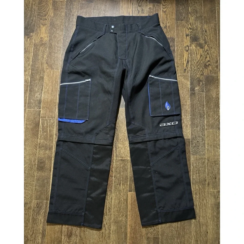 Axo Convertible Pants/Shorts Mens Size 38 (38x32) Motocross Black Mid Rise